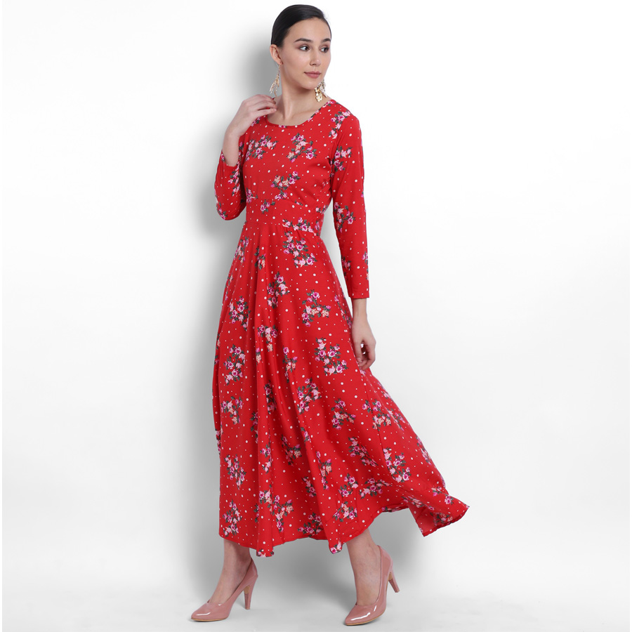 Shop fashionable long western dresses for women online at cybermart